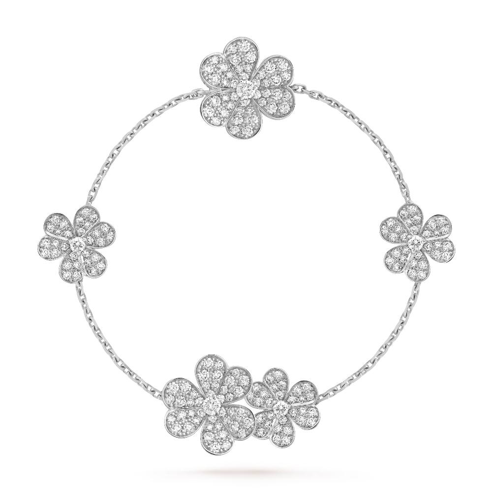 [AuraEcho]FRIVOLE SILVER 5 FLOWERS BRACELET