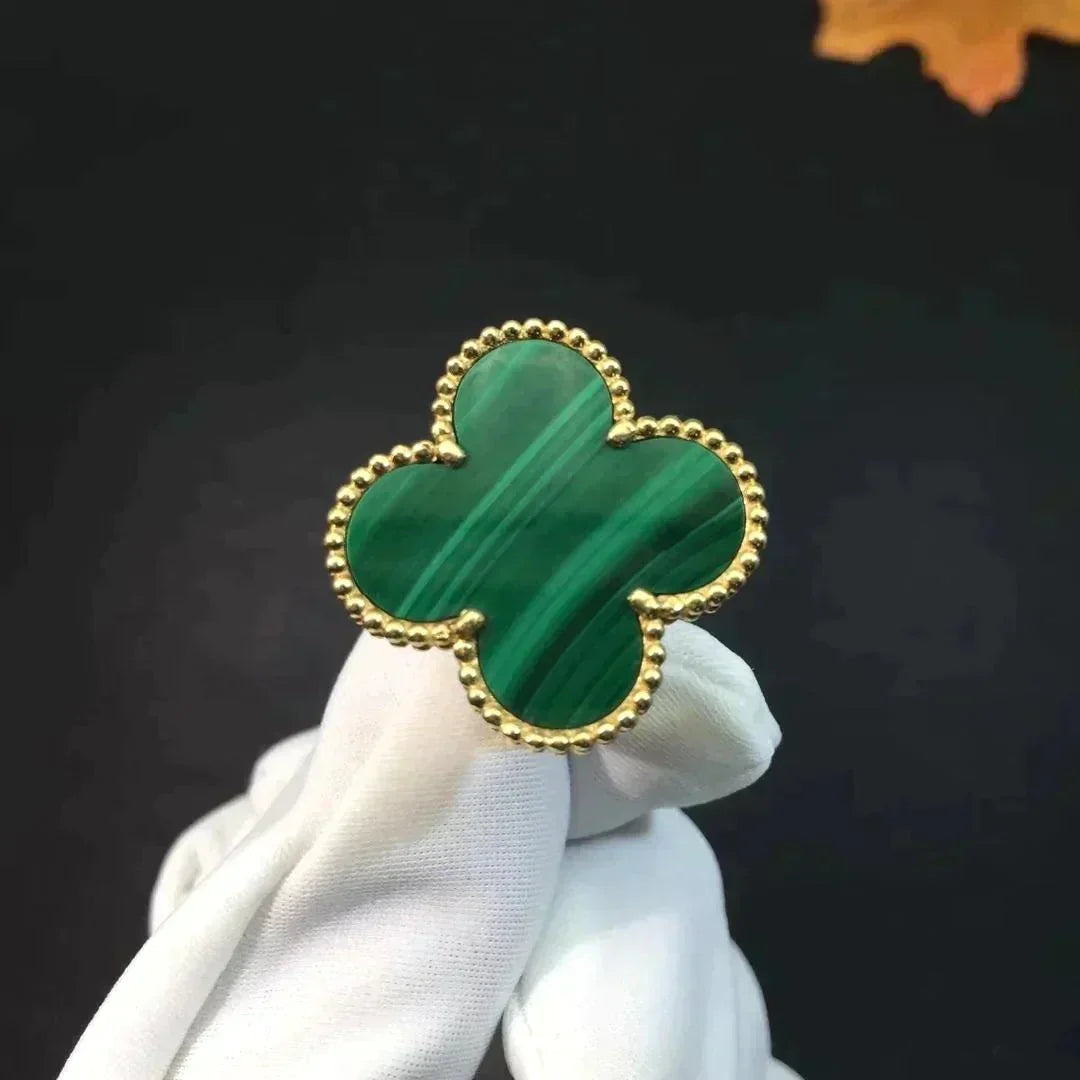 [AuraEcho]CLOVER MALACHITE RING